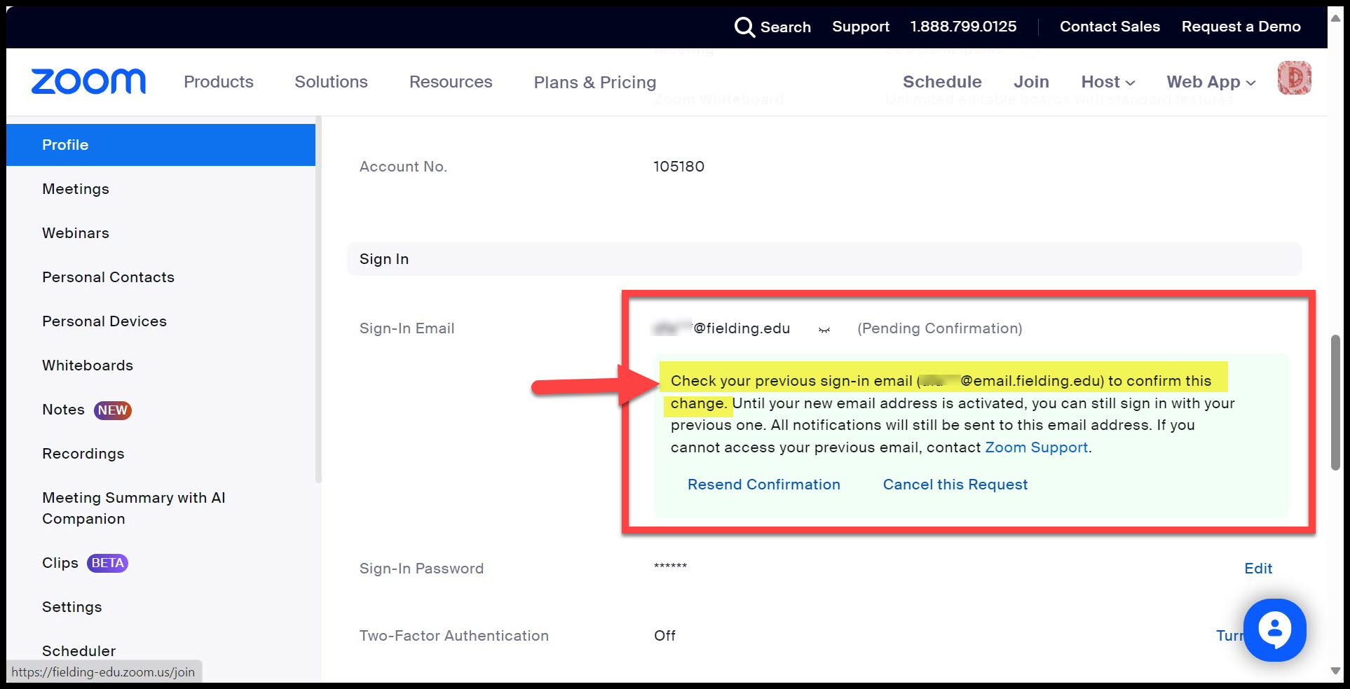 3 Notice that email Confirmation is Pending.jpg